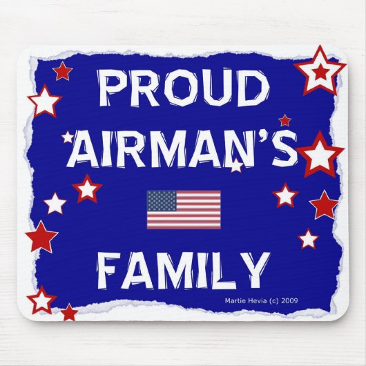 De familie van Proud Airman - Mousepad Muismat (Voorkant)