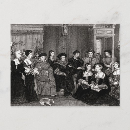 De familie van Thomas More Briefkaart (Voorkant)