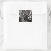 De familie van Thomas More Vierkante Sticker (Tas)