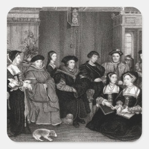 De familie van Thomas More Vierkante Sticker
