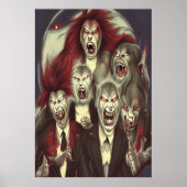 De familie werewolven | AI Art Poster (Voorkant)