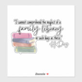 De familiebibliotheek sticker (Vel)