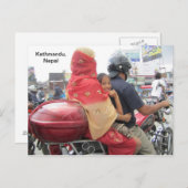 De familiemotorbike briefkaart (Voorkant / Achterkant)