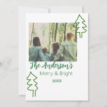 De familienaam groene kerstboom foto modern