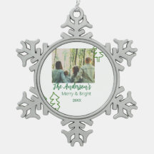 De familienaam groene kerstboom foto modern