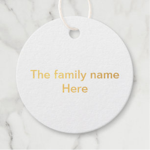 De familienaam hier bericht eenvoudige minimale te bedankjes labels