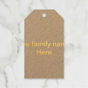 De familienaam hier bericht eenvoudige minimale te cadeaulabels