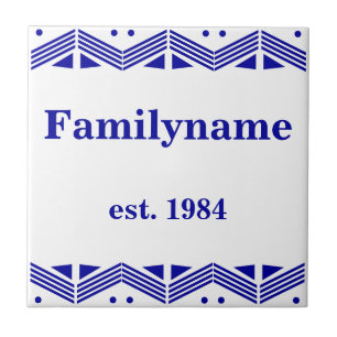 De Familienaam van het art deco Tegeltje