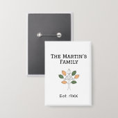 de familiereünie jaar naam boom gemeenschap button (Voorkant / Achterkant)
