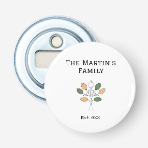 de familiereünie jaar naam boom gemeenschap button flesopener