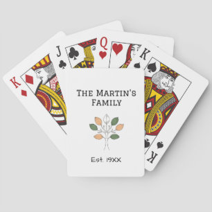 de familiereünie jaar naam boom gemeenschap pokerkaarten