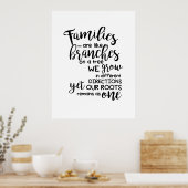 De families zijn als Tanden op een Boom wij kweken Poster (Keuken)