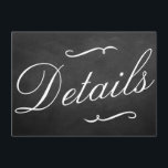De Fancy Chalkboard Huwelijkscollectie Details Informatiekaartje<br><div class="desc">De Fancy Chalkboard Huwelijkscollectie Detailkaarten.

Klik op de "Pas aan" knop om aanpassingen te maken aan de tekst lay-out.</div>