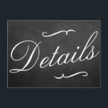 De Fancy Chalkboard Trouwcollectie Details Informatiekaartje<br><div class="desc">De Fancy Chalkboard Trouwcollectie Detailkaarten.

Klik op de "Pas aan" knop om aanpassingen te maken aan de tekst lay-out.</div>