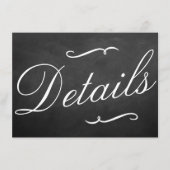 De Fancy Chalkboard Trouwcollectie Details Informatiekaartje (Voorkant)