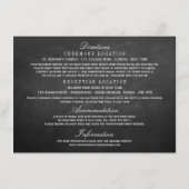 De Fancy Chalkboard Wedding Collectie Details Informatiekaartje (Achterkant)