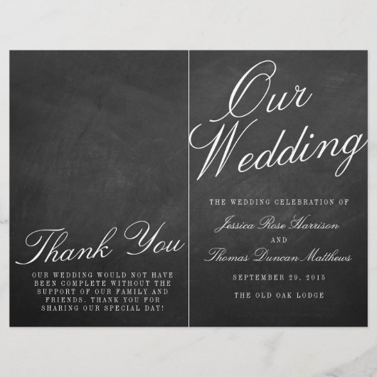 De Fancy Collecties van het Chalkboard Wedding (Voorkant)