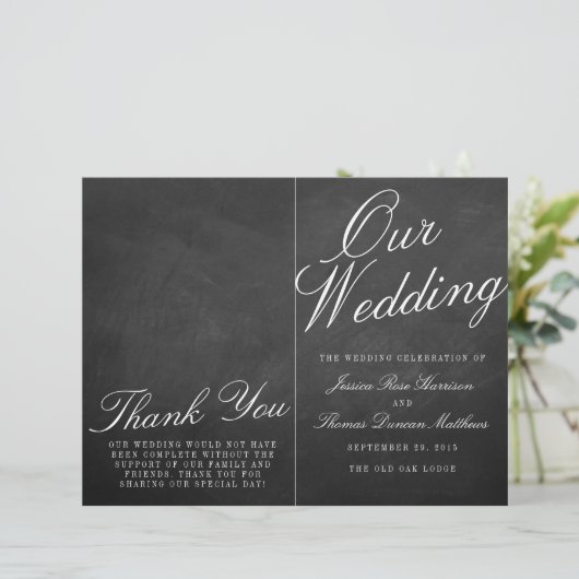 De Fancy Collecties van het Chalkboard Wedding (Staand voorkant)