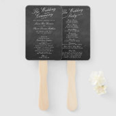 De Fancy Collecties van het Chalkboard Wedding Handwaaier (Voorkant en achterkant)