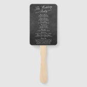 De Fancy Collecties van het Chalkboard Wedding Handwaaier (Achterkant)