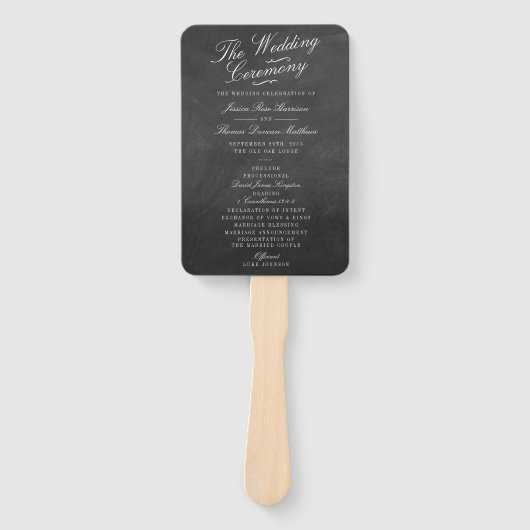 De Fancy Collecties van het Chalkboard Wedding Handwaaier (Voorkant)