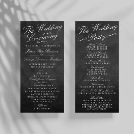 De Fancy Collecties van het Chalkboard Wedding Programmakaart
