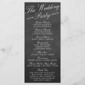 De Fancy Collecties van het Chalkboard Wedding Programmakaart (Achterkant)