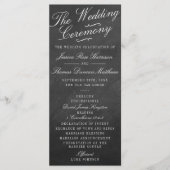 De Fancy Collecties van het Chalkboard Wedding Programmakaart (Voorkant)
