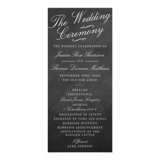 De Fancy Collecties van het Chalkboard Wedding Reclamekaart (Voorkant)