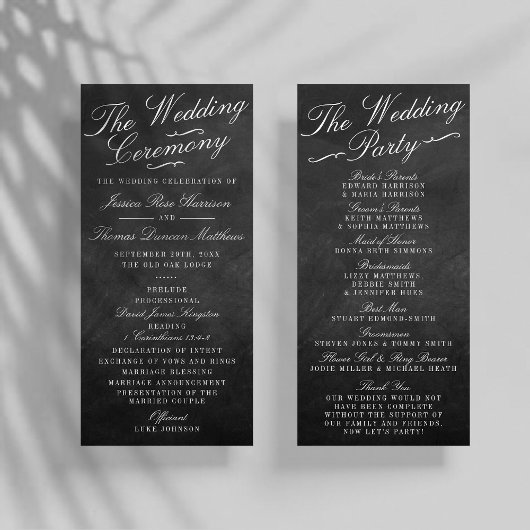 De Fancy Collecties van het Chalkboard Wedding Reclamekaart