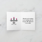 De fancy Gotische kandelabers danken u huwelijk Bedankkaart (Binnen)