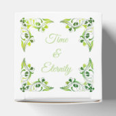 De Fancy groene leborden bepleiten de doos Bedankdoosjes (Bovenkant)