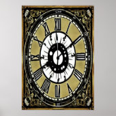 De fancy klok op de muur | AI Art Poster (Voorkant)