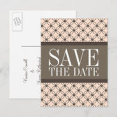 De Fancy Lattice van Linen sparen het Briefkaart v (Voorkant / Achterkant)
