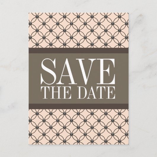 De Fancy Lattice van Linen sparen het Briefkaart v (Voorkant)