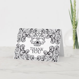 De fancy Schedel van de Suiker dankt u kaarten