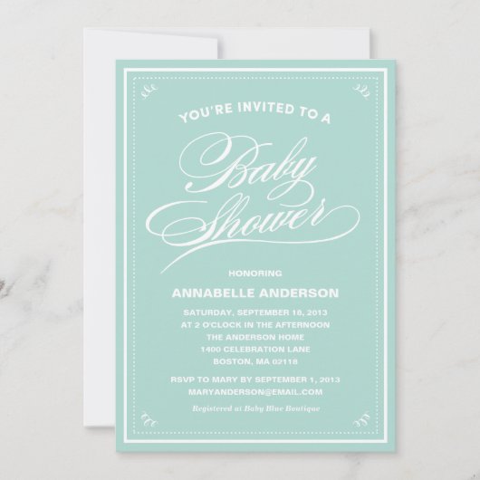 De fancy Uitnodigingen van het Baby shower (Voorkant)