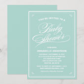 De fancy Uitnodigingen van het Baby shower (Voorkant / Achterkant)