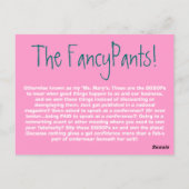 De Fancypants BGBOP's. Briefkaart (Achterkant)