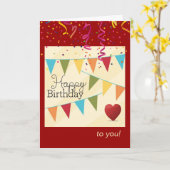 De Fanfare van de verjaardag voor hem Kaart (Gele Bloem)