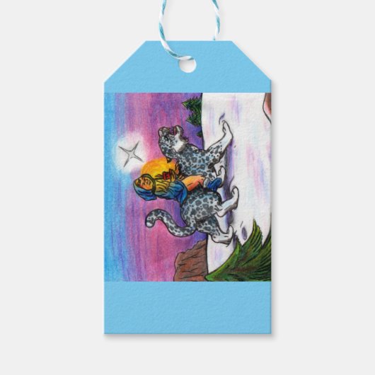De fantasie van de Kerstpotlood van het Licht van Cadeaulabel (Voorkant)