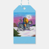 De fantasie van de Kerstpotlood van het Licht van Cadeaulabel (Achterkant)