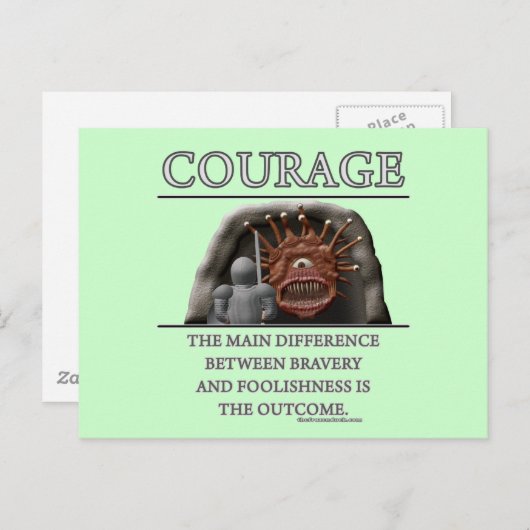 De Fantasie van de moed (DE) Motivator Briefkaart (Voorkant / Achterkant)