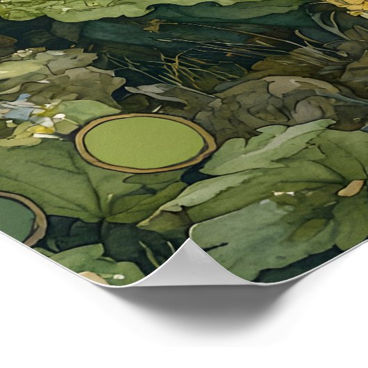 De fantasiekunst van het Enchanted Fairy Emerald F Poster (Hoek)