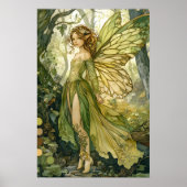 De fantasiekunst van het Enchanted Fairy Emerald F Poster (Voorkant)