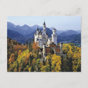 De fantasierijke Neuschwanstein is een van de drie Briefkaart