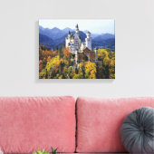 De fantasierijke Neuschwanstein is een van de drie Canvas Afdruk (Insitu (Woonkamer))