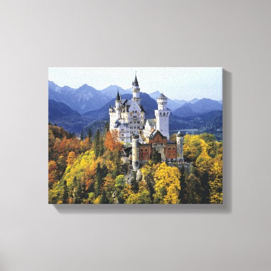 De fantasierijke Neuschwanstein is een van de drie Canvas Afdruk (Voorkant)