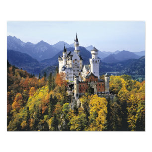 De fantasierijke Neuschwanstein is een van de drie Foto Afdruk
