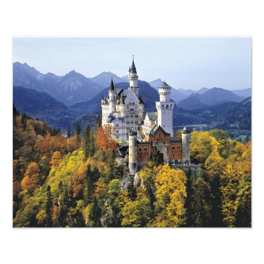 De fantasierijke Neuschwanstein is een van de drie Foto Afdruk (Voorkant)
